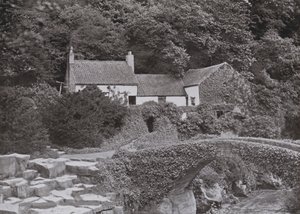The Old Mill, Jesmond Dene (b/w photo) بواسطة مصور انجليزى