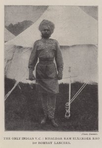 الوحيد الهندي VC ، Risaldar Ram Elxander Rao ، 1st Bombay Lancers بواسطة مصور انجليزى