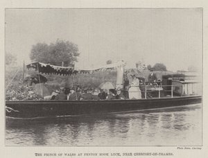 أمير ويلز في Penton Hook Lock ، بالقرب من Chertsey-on-Thames بواسطة مصور انجليزى
