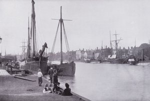 الأرصفة ، يارموث (صورة b / w) بواسطة مصور انجليزى