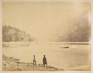 The Teesta في Bheerkotee.  مناظر لدارجيلنج. 1870 بواسطة مصور انجليزى