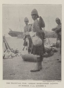 حرب الترانسفال ، هبوط جوردون هايلاندرز في ديربان ، 7 صباحًا ، 9 أكتوبر بواسطة مصور انجليزى
