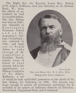 المرحوم الراحل BL Key، DD، Bishop of St Johns، Kaffraria بواسطة مصور انجليزى