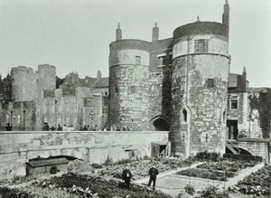 برج لندن ، تاور هيل: The beauchamp and Byward Towers ، 1895 بواسطة مصور انجليزى
