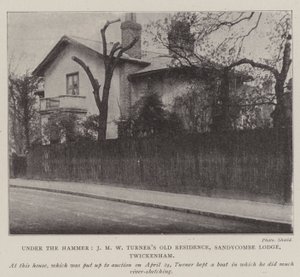 تحت المطرقة ، JMW Turners Old Residence ، Sandycombe Lodge ، تويكنهام بواسطة مصور انجليزى