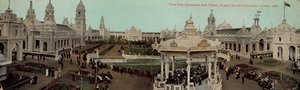 منظر من قصر الفنون الزخرفية ، المعرض الفرنسي البريطاني ، لندن ، 1908 بواسطة مصور انجليزى