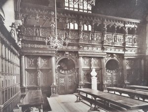 منظر لقاعة المعبد الأوسط الداخلية ، لندن ، 1885 بواسطة مصور انجليزى