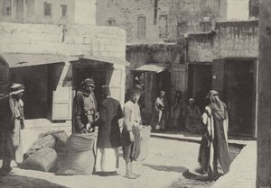 سوق القمح ، الناصرة ، حيث نشأ المسيح بواسطة مصور انجليزى