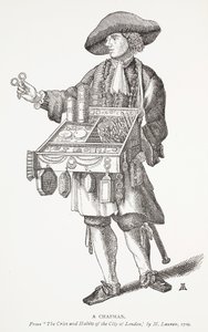 تشابمان ، من صرخات وعادات مدينة لندن بقلم م. لورين ، 1709 ، صورة توضيحية من كتب تشاب للقرن الثامن عشر بقلم جون أشتون ، حانة. 1882 بواسطة مدرسة اللغة الإنجليزية