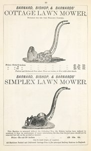 كوخ وحشاش العشب البسيط ، توضيح من كتالوج الحدائق ، نشره Barnard Bishop & Barnard ، 1878 بواسطة مدرسة اللغة الإنجليزية
