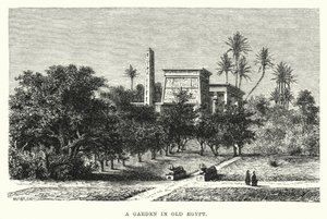 A Garden in Old Egypt (engraving) بواسطة مدرسة اللغة الإنجليزية
