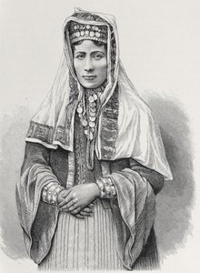 امرأة كردية ، من "تاريخ البشرية" ، المجلد الثالث ، للأستاذ فريدريش راتزل ، 1898 (النقش) بواسطة مدرسة اللغة الإنجليزية