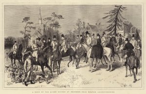 A Meet of the Quorn Hounds at Brooksby, near Melton, Leicestershire (engraving) بواسطة مدرسة اللغة الإنجليزية