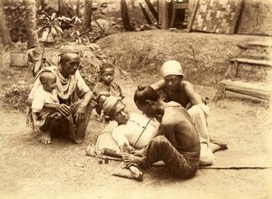 رجل شان يجري وشم ، 1890 (بني داكن) بواسطة مدرسة اللغة الإنجليزية