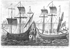 إسباني &39;Guarda Costa&39; (خفر السواحل) يركب سفينة الكابتن جينكين ويقطع أذنه ، 1731