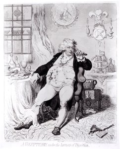 حجرة تحت أهوال الهضم ، نُشرت عام 1792 بواسطة مدرسة اللغة الإنجليزية