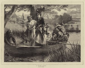 A Water Party (engraving) بواسطة مدرسة اللغة الإنجليزية
