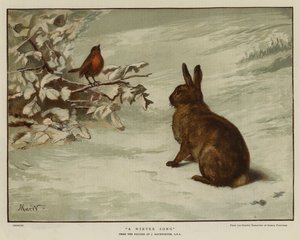 A Winter Song (chromolitho) بواسطة مدرسة اللغة الإنجليزية