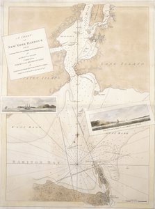 مخطط لميناء نيويورك ، 1774-1779 بواسطة مدرسة اللغة الإنجليزية