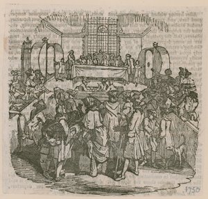 اليانصيب بتاريخ 1750 بواسطة مدرسة اللغة الإنجليزية