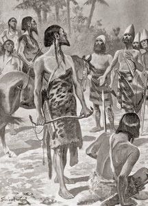 لقاء بين مؤسسي قرطاج الصوريين والزعماء الليبيين ، من تاريخ الأمم في هاتشينسون ، سنة 1915 بواسطة مدرسة اللغة الإنجليزية
