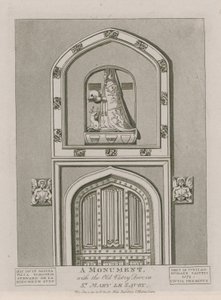 نصب تذكاري مع باب الصالة القديم في St Mary le Savoy بواسطة مدرسة اللغة الإنجليزية