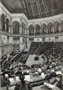 ليلة في مجلس النواب الإيطالي ، من "ساعة الترفيه" ، 1891 بواسطة مدرسة اللغة الإنجليزية