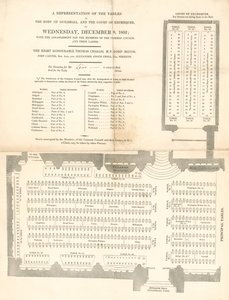 تمثيل للجداول في Guildhall ، لندن ، في 8 ديسمبر 1852 بواسطة مدرسة اللغة الإنجليزية
