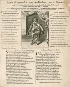 صورة حقيقية وقصة لشقيقين ولدوا في جنوة بإيطاليا ، 1620 بواسطة مدرسة اللغة الإنجليزية