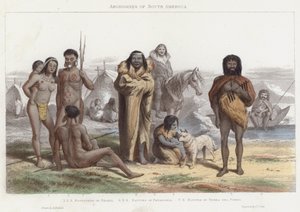 Aborigines of South America (coloured engraving) بواسطة مدرسة اللغة الإنجليزية