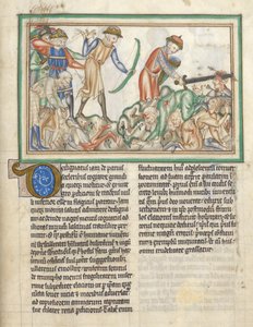 أضف 35166 f.35 أشخاص يقتلون ، مشاهد من الكتاب المقدس من نهاية العالم لسانت جون ، نهاية العالم باللاتينية مع تعليق (حبر ولون على ورق) بواسطة مدرسة اللغة الإنجليزية