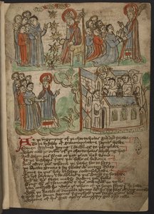 أضف MS 37049 ، ص .22 The Carthusian Miscellany (نثر وآية دينية) في اللغة الإنجليزية الشمالية ، بما في ذلك مثال (ملخص) لرحلات ماندفيل (الحبر واللون على الورق) بواسطة مدرسة اللغة الإنجليزية