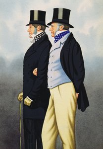 الأدميرال هنري جون روس (1795-1877) وجورج باين (1803-78) ، آباء العشب (مرحاض على ورق)