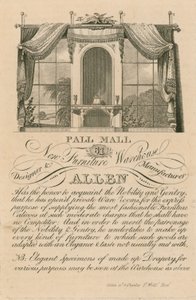 الإعلان عن مستودع أثاث Allens الجديد ، 61 بال مول ، لندن بواسطة مدرسة اللغة الإنجليزية