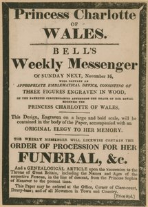 الإعلان عن Bells Weekly Messenger of Sunday ، 16 November1817 بواسطة مدرسة اللغة الإنجليزية