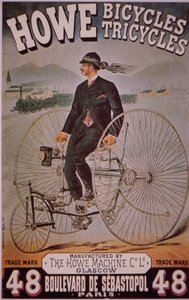 Advert for Howe bicycles (colour litho) بواسطة مدرسة اللغة الإنجليزية