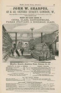 الإعلان عن John W Sharpus ، تصميمات حديثة وكلاسيكية في الصين ، زجاج ، خزف ، تماثيل باريان وزجاج بوهيمي بواسطة مدرسة اللغة الإنجليزية
