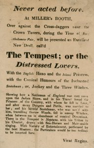 الإعلان عن العاصفة. أو ، The The Distered Lovers ، الذي تم في Millers Booth ، Cross Daggers ، بالقرب من Crown Tavern بواسطة مدرسة اللغة الإنجليزية