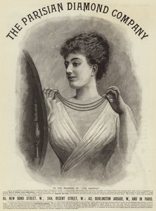 Advertisement, The Parisian Diamond Company (engraving) بواسطة مدرسة اللغة الإنجليزية