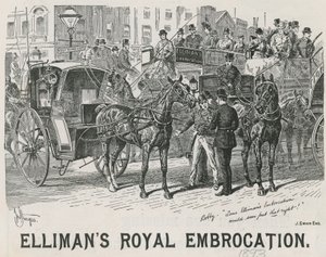 إعلان عن Ellimans Royal Embrocation بواسطة مدرسة اللغة الإنجليزية