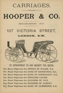 إعلان عن عربات Hooper & Co بواسطة مدرسة اللغة الإنجليزية