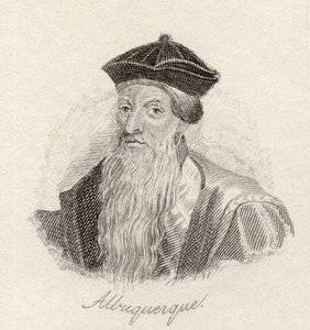 Afonso d&39;Albuquerque ، من "قاموس كراب التاريخي" ، نُشر عام 1825 بواسطة مدرسة اللغة الإنجليزية