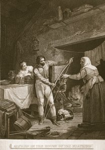 ألفريد في بيت Neatherd ، التوضيح من ديفيد هيوم تاريخ إنجلترا ، حانة. بقلم ر. بوير ، لندن ، 1812 بواسطة مدرسة اللغة الإنجليزية