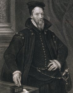 أمبروز دادلي (c.1528-90) ، من "صور بريتيش لودج" ، 1823 (النقش)