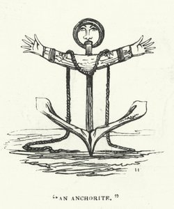 An Anchorite (engraving) بواسطة مدرسة اللغة الإنجليزية