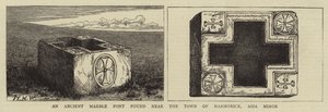 An Ancient Marble Font found near the Town of Marmorice, Asia Minor (engraving) بواسطة مدرسة اللغة الإنجليزية