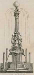 ميناء ونافورة قديمة ، أقيمت في عام 1656 في ليدنهال كورنر ، لندن بواسطة مدرسة اللغة الإنجليزية