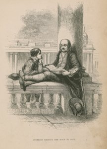 أندرسون يقرأ الكتاب المقدس لجاك ؛ رسم توضيحي من Poor Jack بواسطة Frederick Marryat بواسطة مدرسة اللغة الإنجليزية