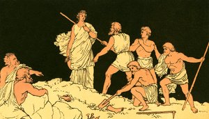أنتيجون وجسد Polynices بواسطة مدرسة اللغة الإنجليزية