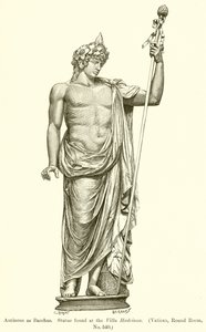 Antinous مثل باكوس. العثور على تمثال في فيلا هادريانا. (الفاتيكان ، غرفة مستديرة ، رقم 540) بواسطة مدرسة اللغة الإنجليزية